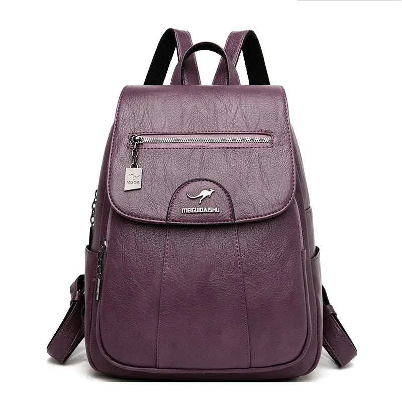 Leather Women Backpack