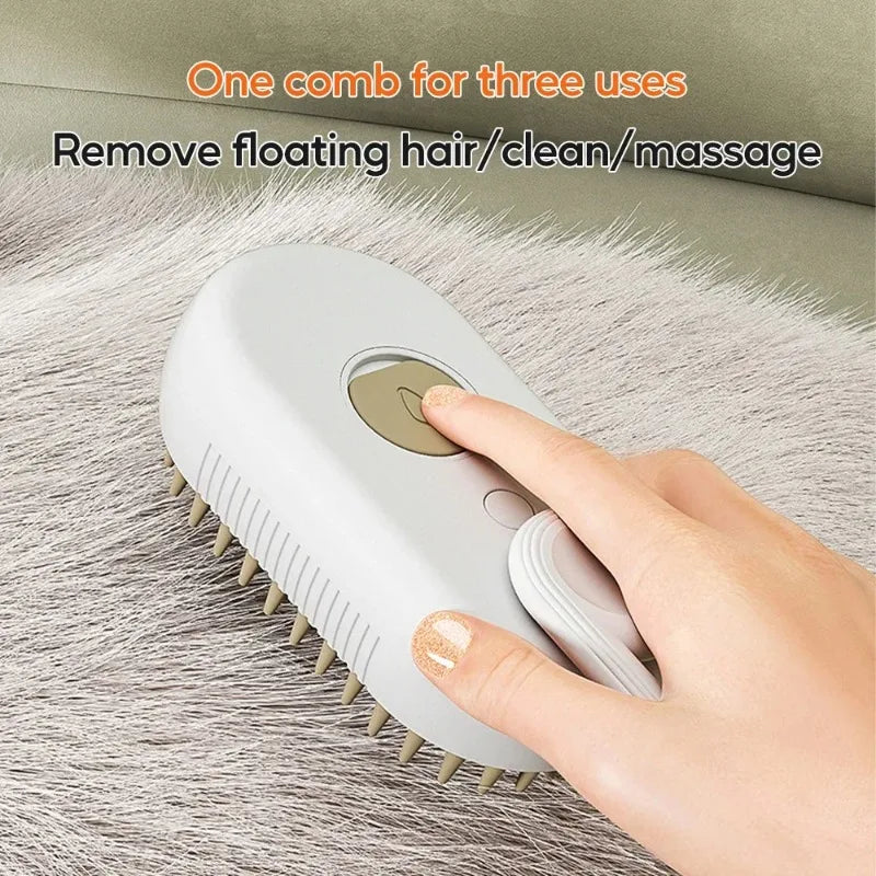 PawMist™ Electric Steam Pet Brush