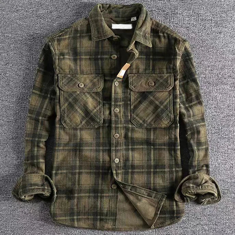 Corduroy Plaid Shirt