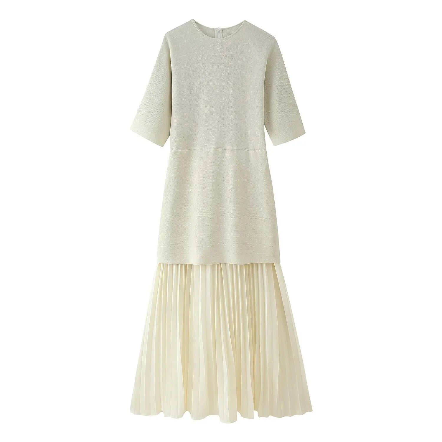 Pleated Knitted Dress