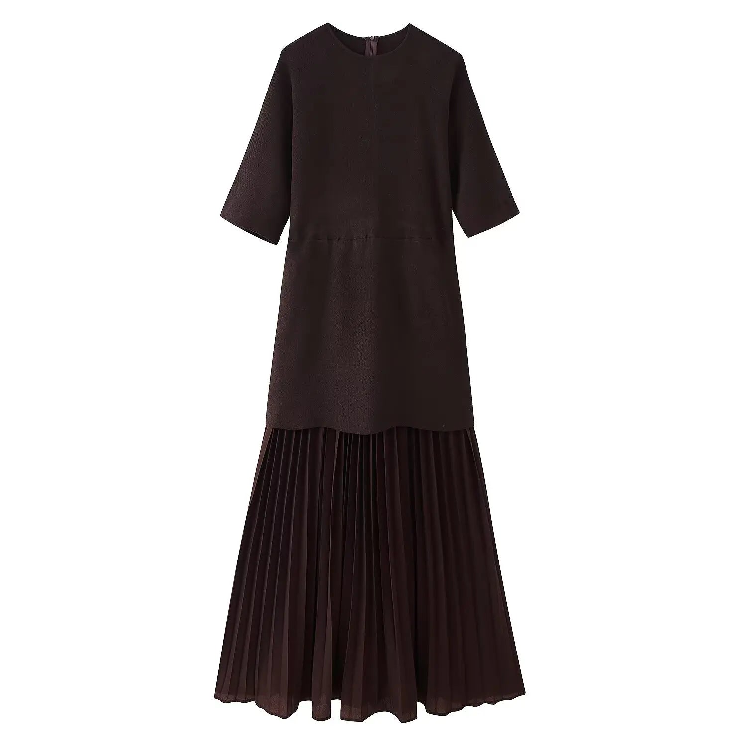 Pleated Knitted Dress