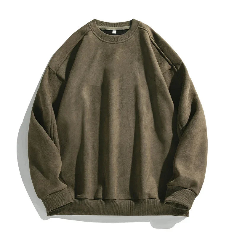 Suede Baggy Sweatshirt
