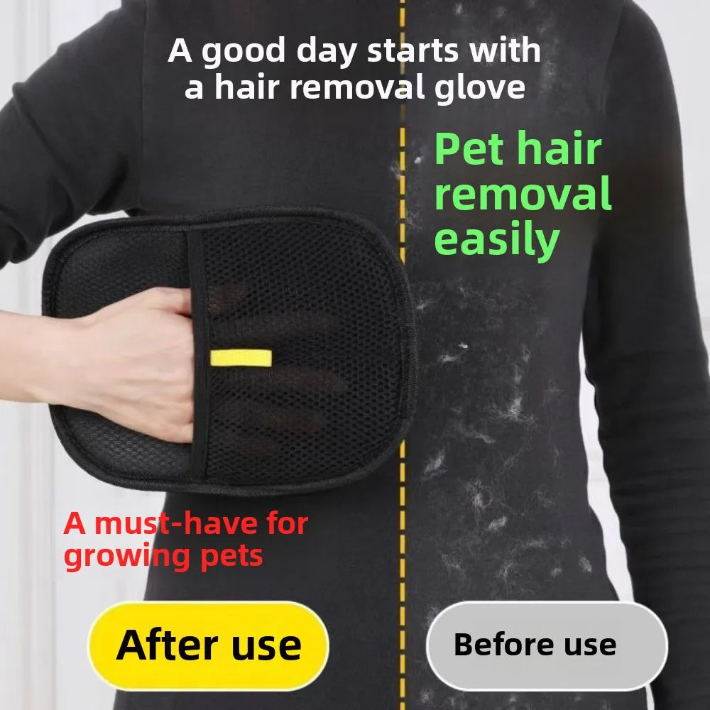 Zemeggle 2-in-1 Pet Grooming Glove Brush
