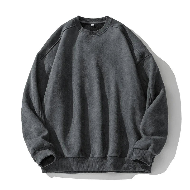 Suede Baggy Sweatshirt
