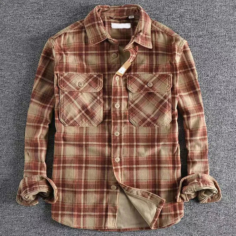 Corduroy Plaid Shirt