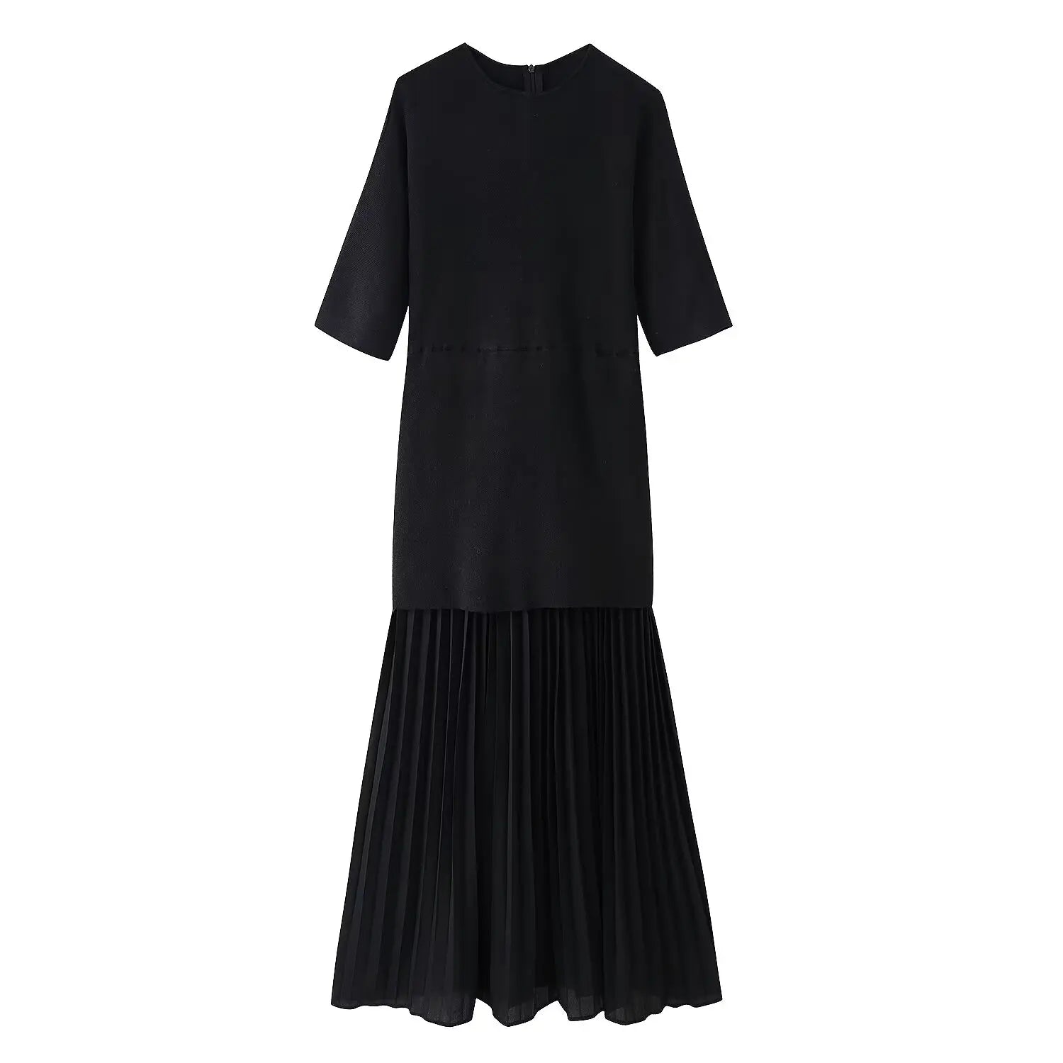 Pleated Knitted Dress